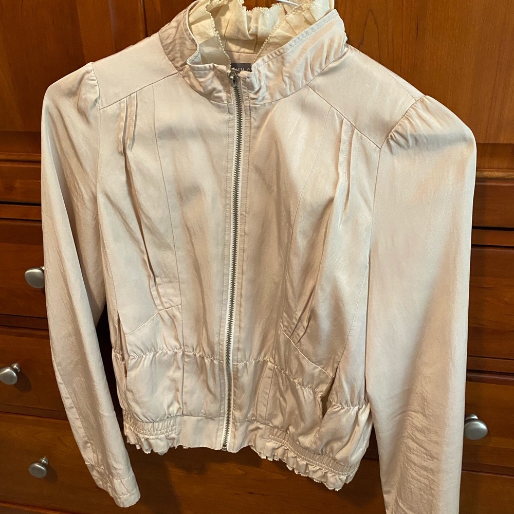 M & M Couture short silk jacket/cotton